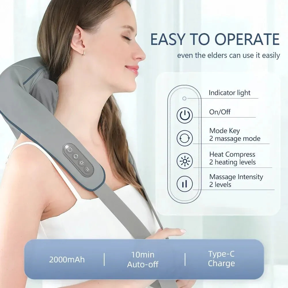 Professional Wireless Neck Shoulder Back Massager