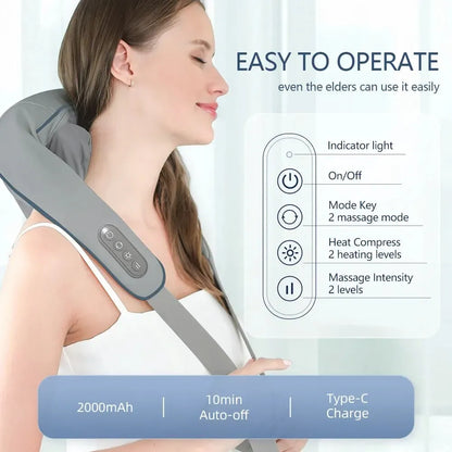 Professional Wireless Neck Shoulder Back Massager