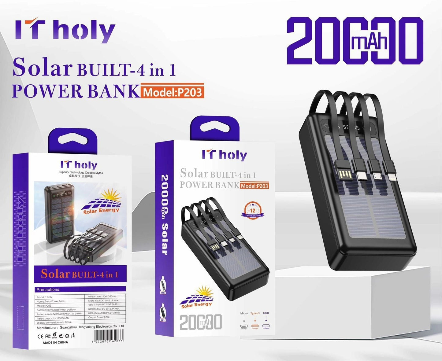 Solar Built Power Bank